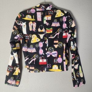 LORIZONI JACKET FASHION WITH SHOES, LIPSTICK, SUNGLASSES, DESIGN SIZE XS